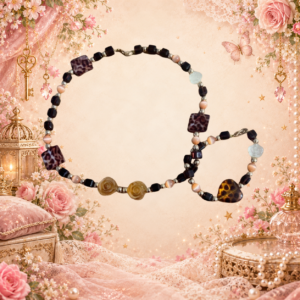 Ensemble collier et bracelet léopard